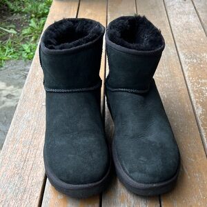UGG Black Suede Ankle Boots